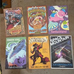 Disneyland Attraction Posters Set